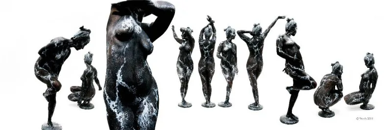 Leinwand / Nr. 2 Statuen