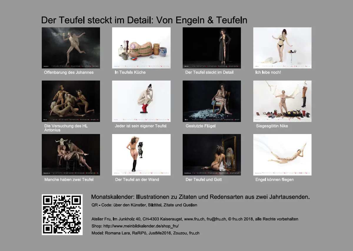 Fotokalender / Der Teufel steckt im Detail: Von Engeln & Teufeln