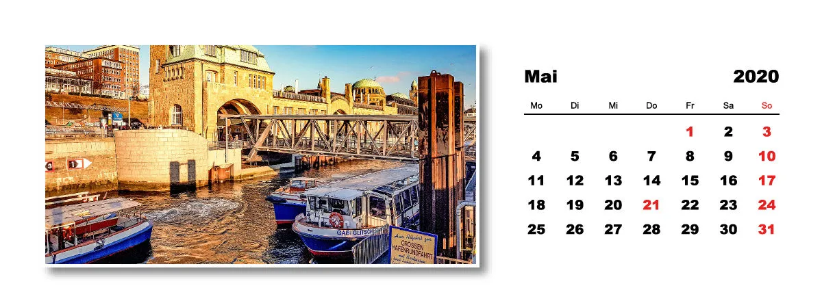 Tischkalender Hamburg 2020
