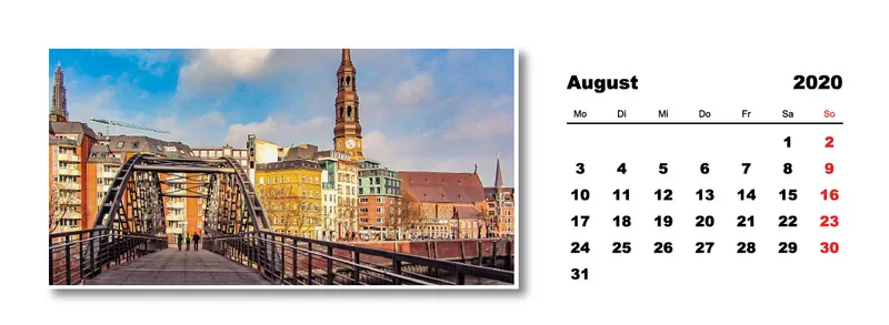Tischkalender Hamburg 2020