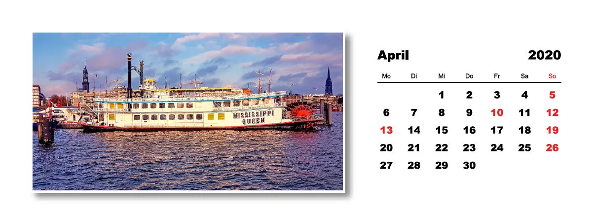 Tischkalender Hamburg 2020