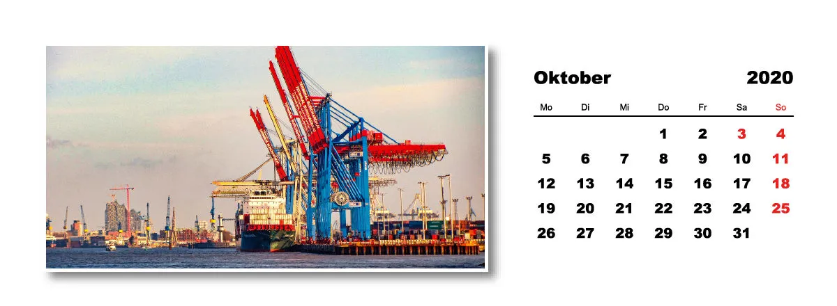 Tischkalender Hamburg 2020