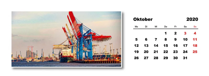 Tischkalender Hamburg 2020