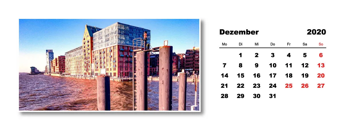 Tischkalender Hamburg 2020