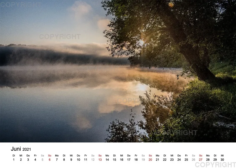 Nebel über dem See (DIN A4)