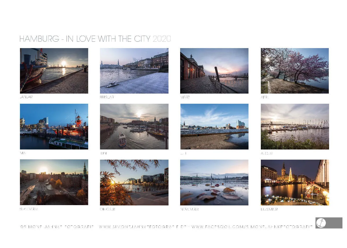 HAMBURG - IN LOVE WITH THE CITY 2020 - A5 Tischkalender