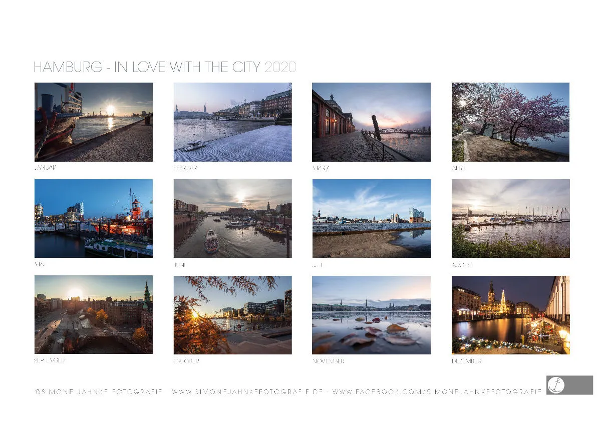 HAMBURG - IN LOVE WITH THE CITY 2020 - A4 Wandkalender