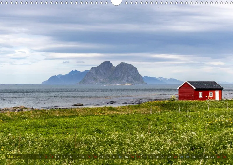 Norwegens rote Häuser 2026 quer A3