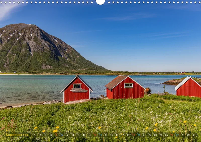 Norwegens rote Häuser 2026 quer A3
