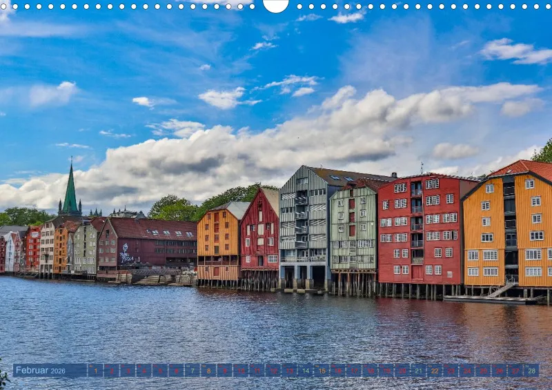Norwegens rote Häuser 2026 quer A3