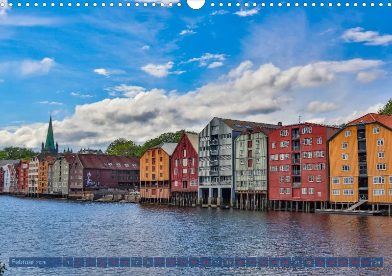 Norwegens rote Häuser 2026 quer A3