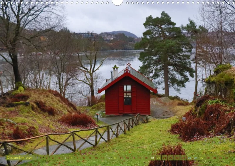 Norwegens rote Häuser 2026 quer A3