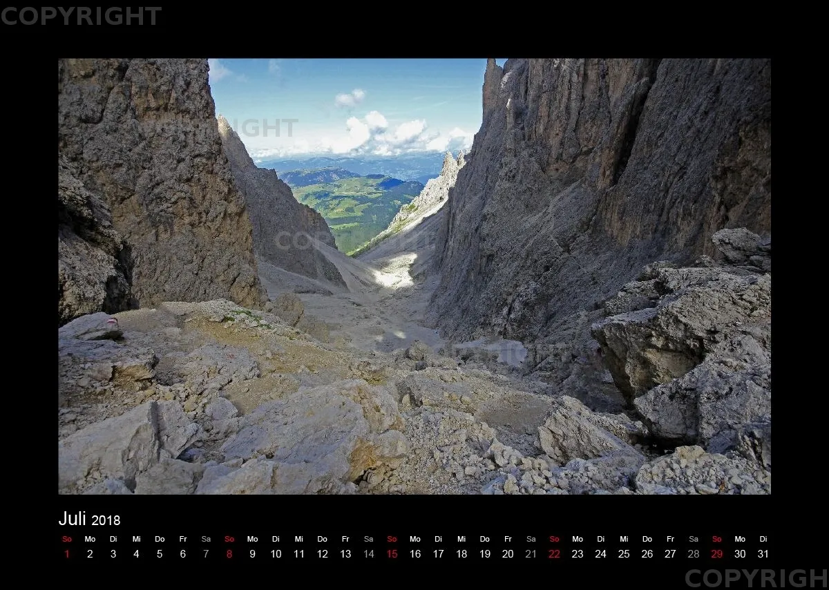 Südtirol-Wandkalender 2018 Din A3 Querformat