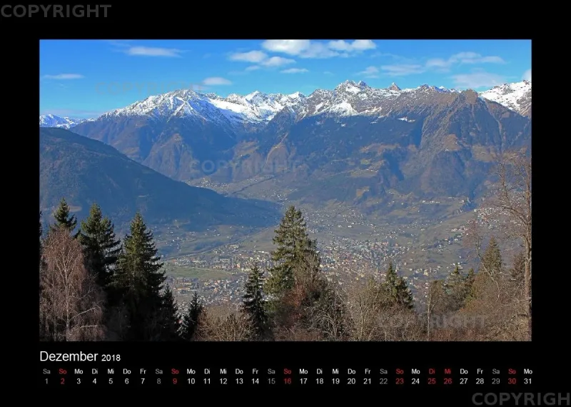 Südtirol-Wandkalender 2018 Din A4 Querformat