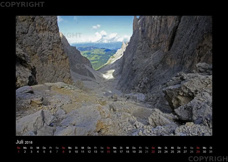 Südtirol-Wandkalender 2018 Din A4 Querformat