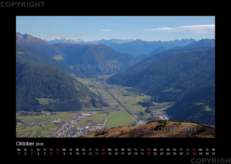 Südtirol-Wandkalender 2018 Din A4 Querformat