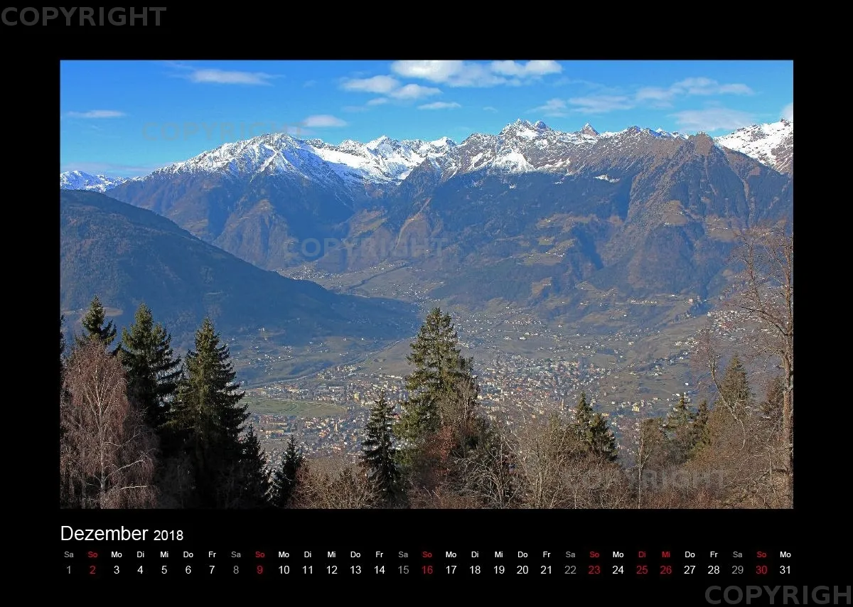 Südtirol-Wandkalender 2018 Din A3 Querformat