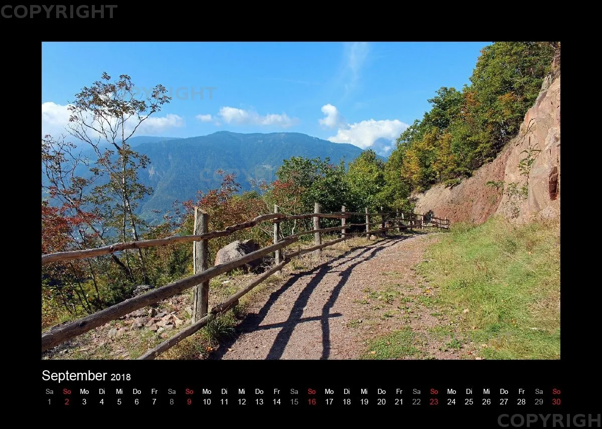 Südtirol-Wandkalender 2018 Din A4 Querformat