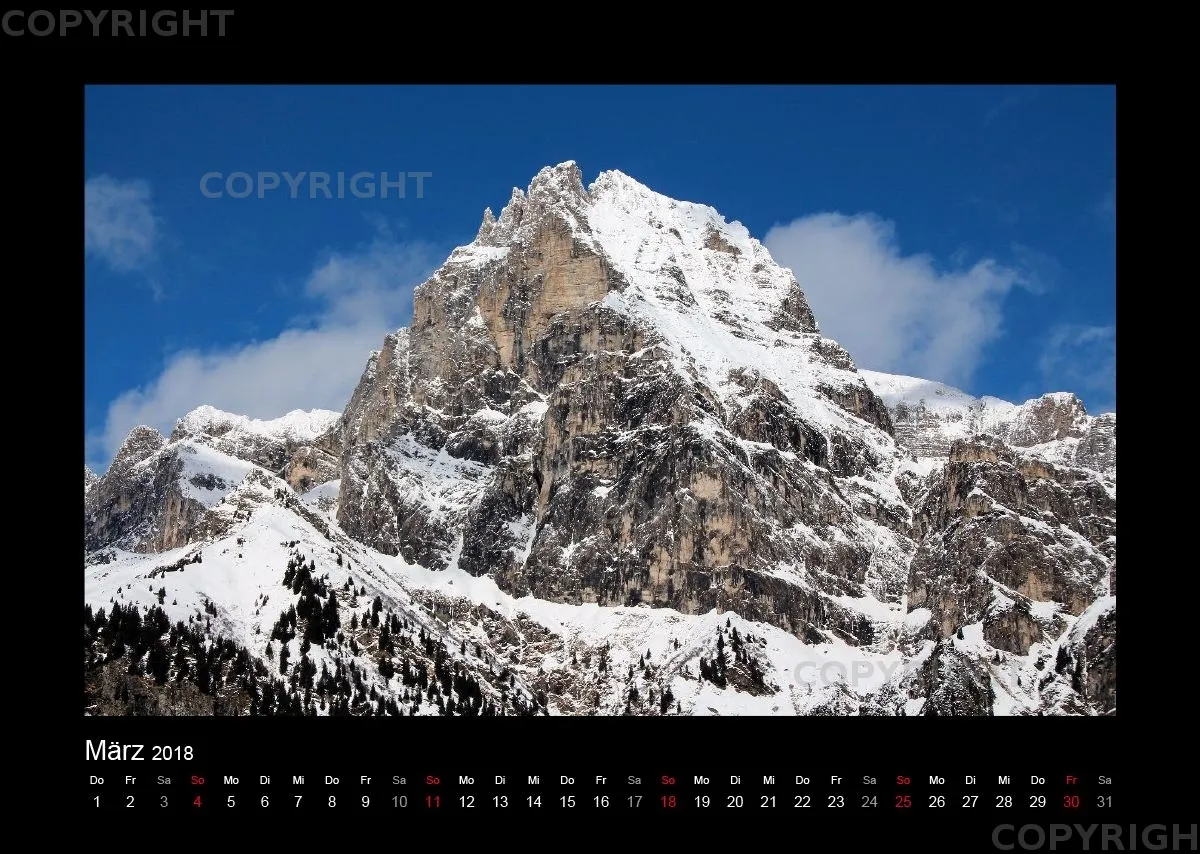 Südtirol-Wandkalender 2018 Din A3 Querformat