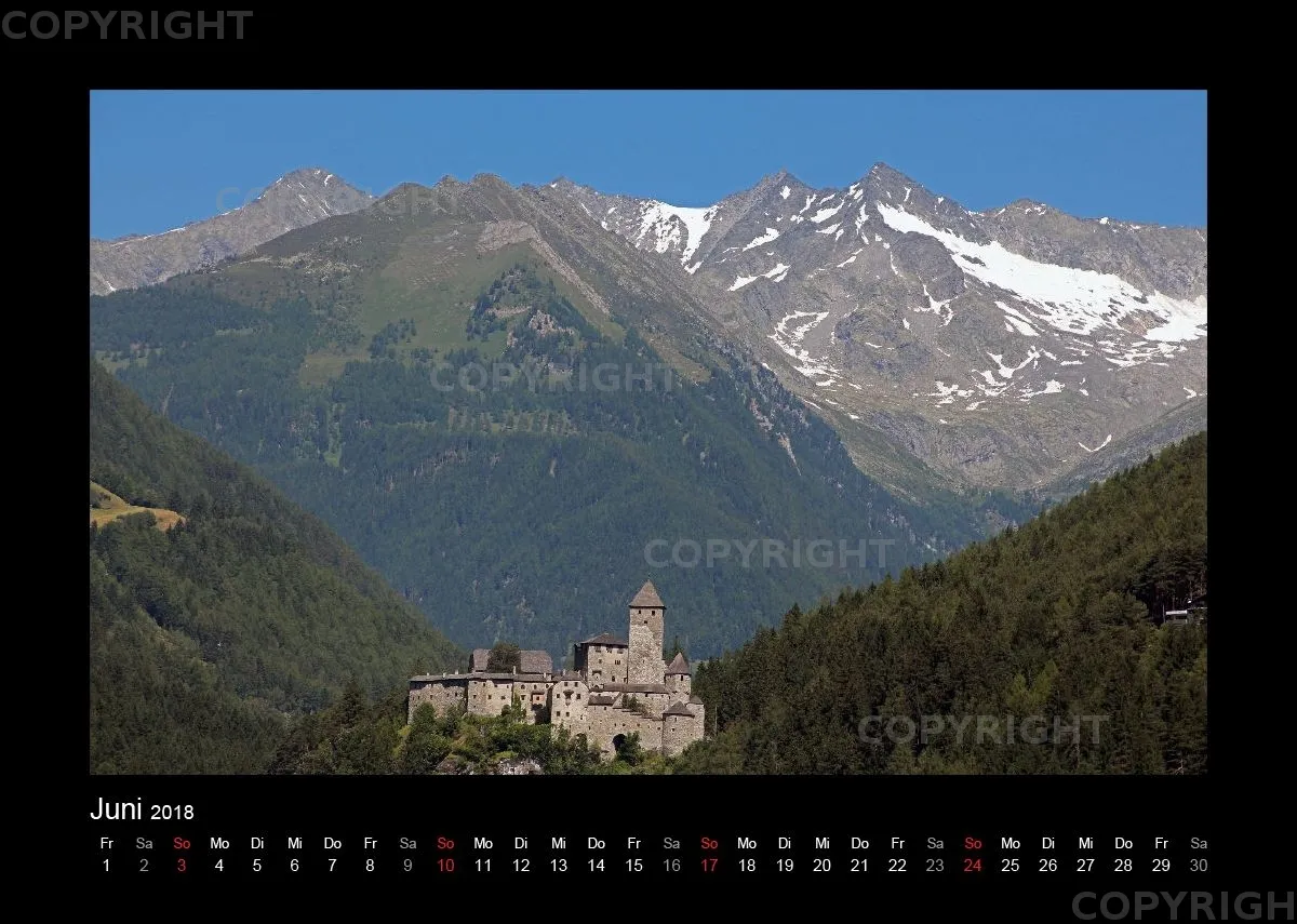 Südtirol-Wandkalender 2018 Din A4 Querformat