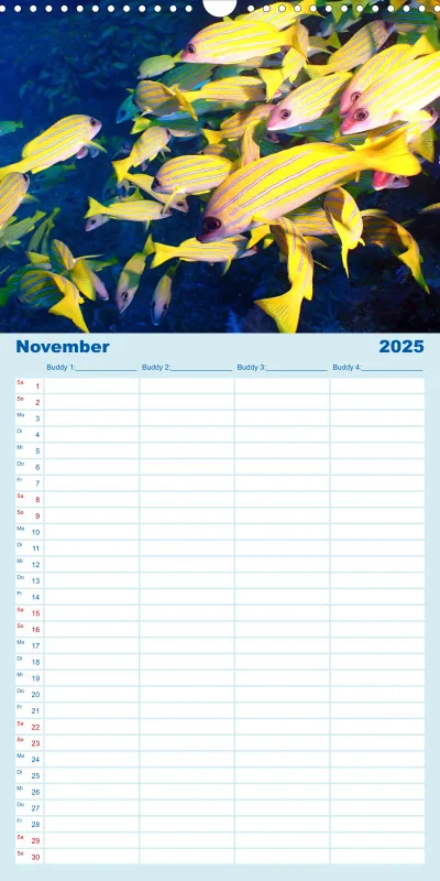 Familienplaner - Family Planer Sky Format Hochkant-Lang