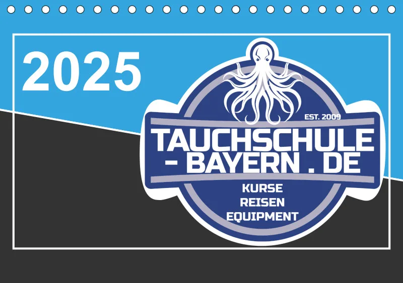 Tischkalender 2025 Tauchschule Bayern
