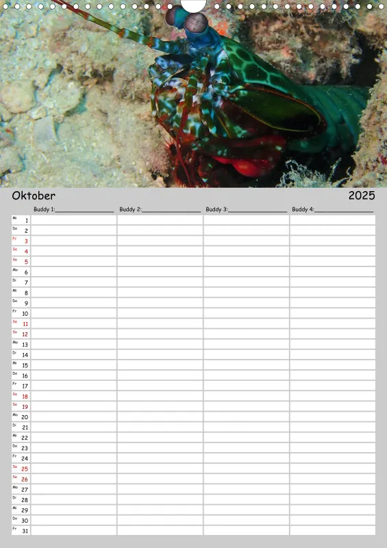 Familienplaner - Buddy-Kalender A3 Hochformat