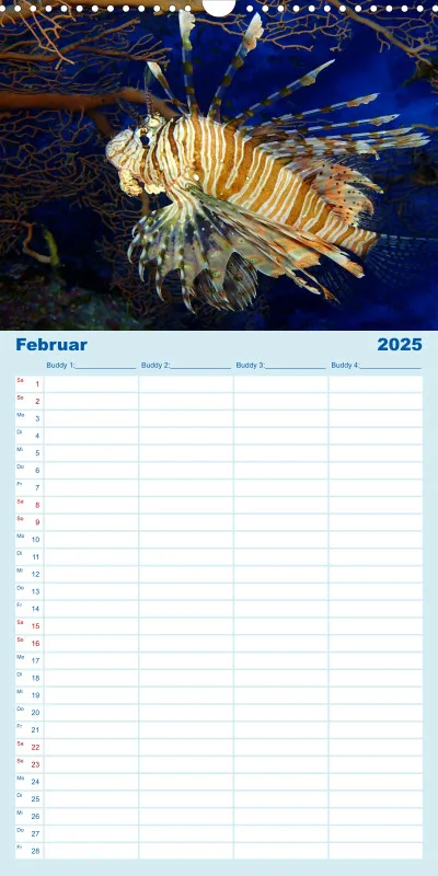 Familienplaner - Family Planer Sky Format Hochkant-Lang
