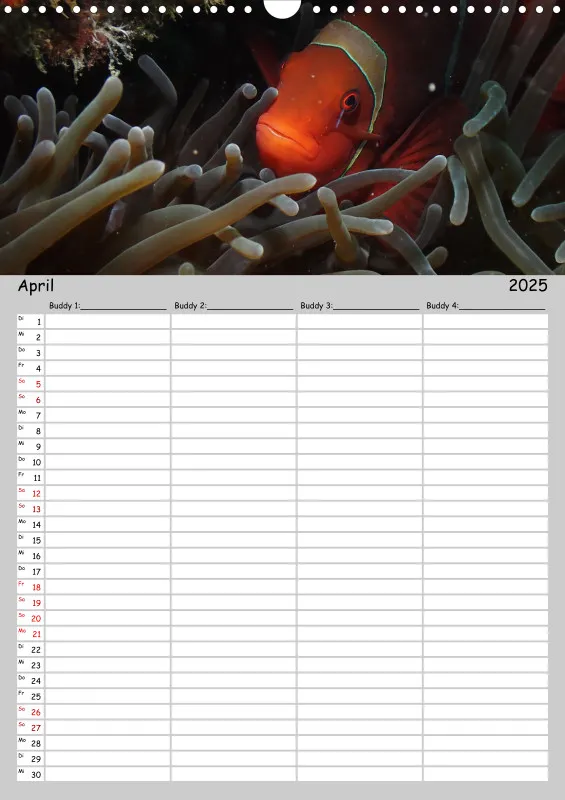 Familienplaner - Buddy-Kalender A3 Hochformat