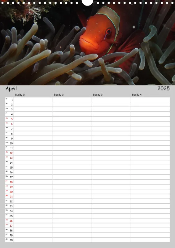 Familienplaner - Buddy-Kalender A3 Hochformat