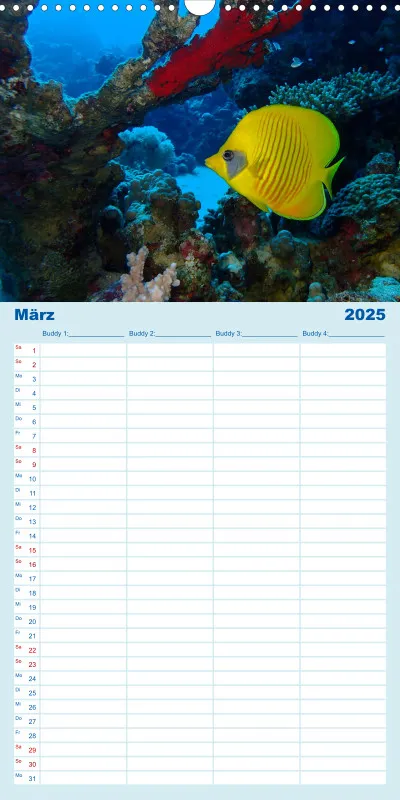 Familienplaner - Family Planer Sky Format Hochkant-Lang