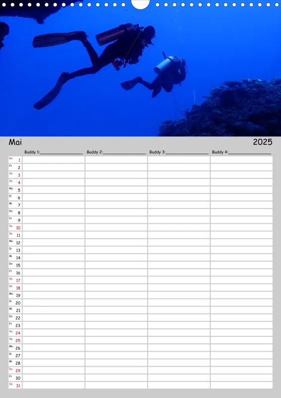 Familienplaner - Buddy-Kalender A3 Hochformat