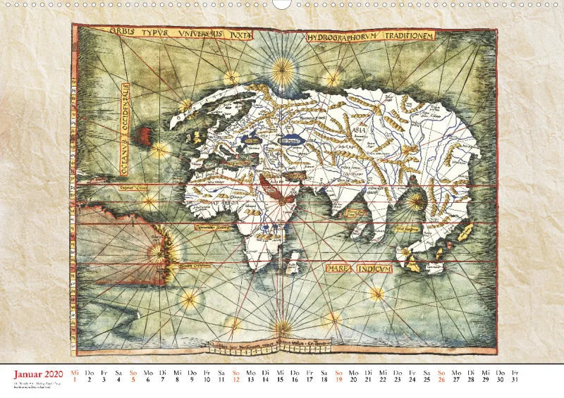 Die Welt nach Ptolemäus 2020. Historische Karten