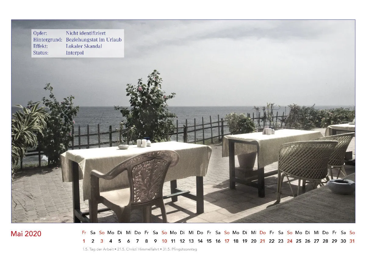 Es geschah am Wasser. Kalender der nicht verübten Verbrechen. 2020