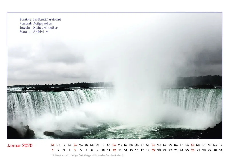 Es geschah am Wasser. Kalender der nicht verübten Verbrechen. 2020