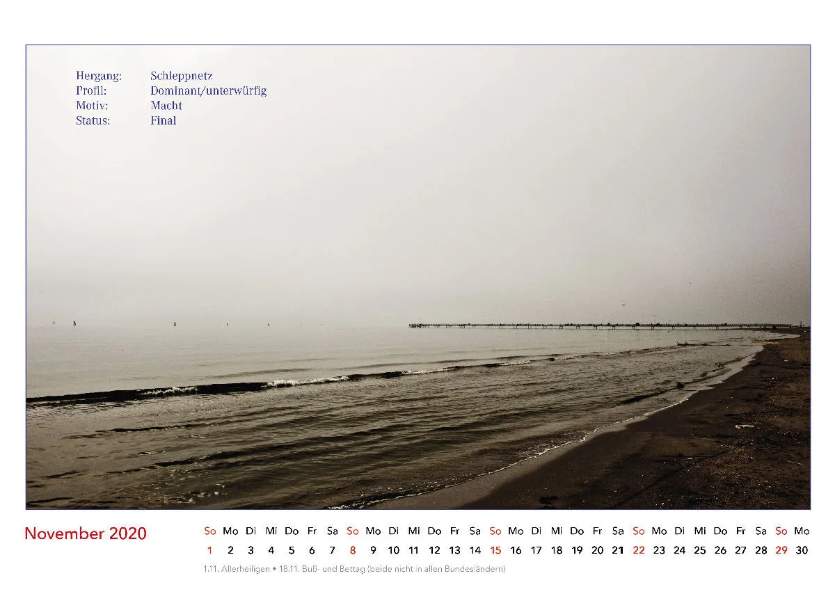 Es geschah am Wasser. Kalender der nicht verübten Verbrechen. 2020