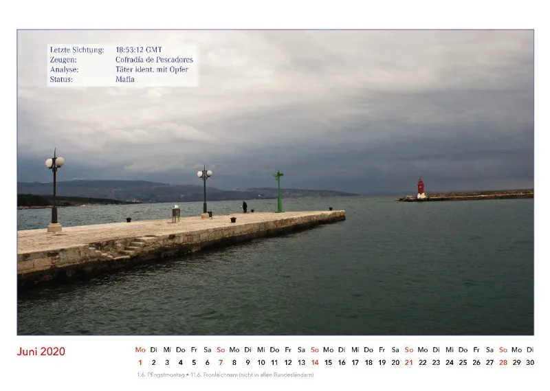Es geschah am Wasser. Kalender der nicht verübten Verbrechen. 2020