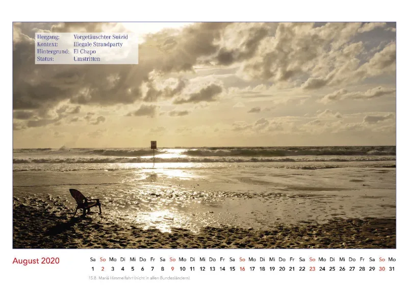 Es geschah am Wasser. Kalender der nicht verübten Verbrechen. 2020