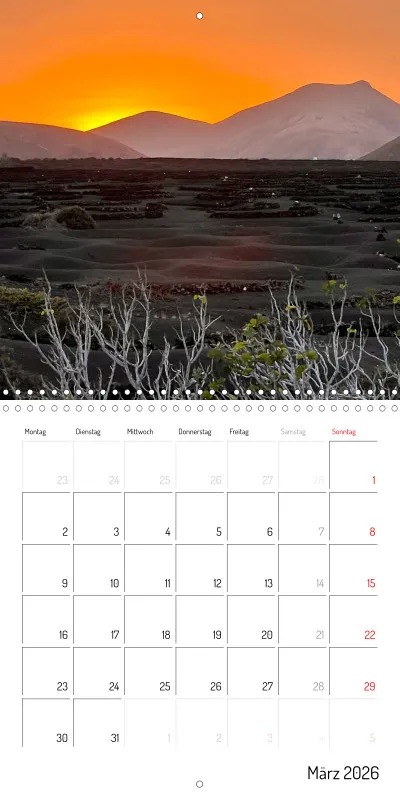 Lanzarote Klappkalender