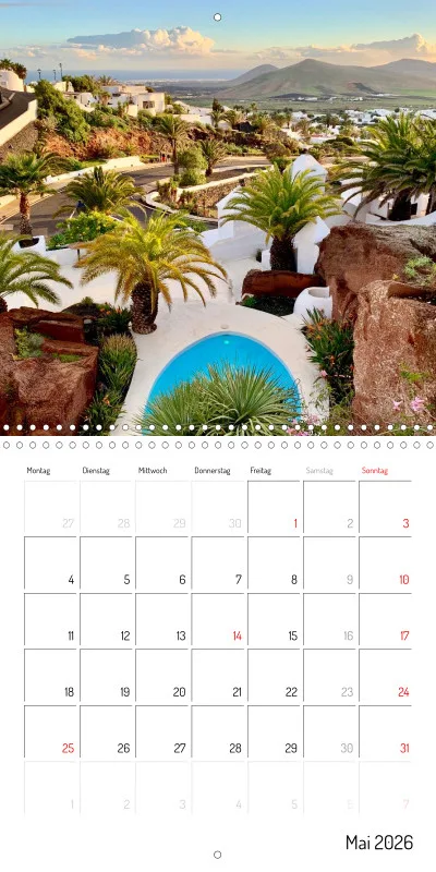 Lanzarote Klappkalender