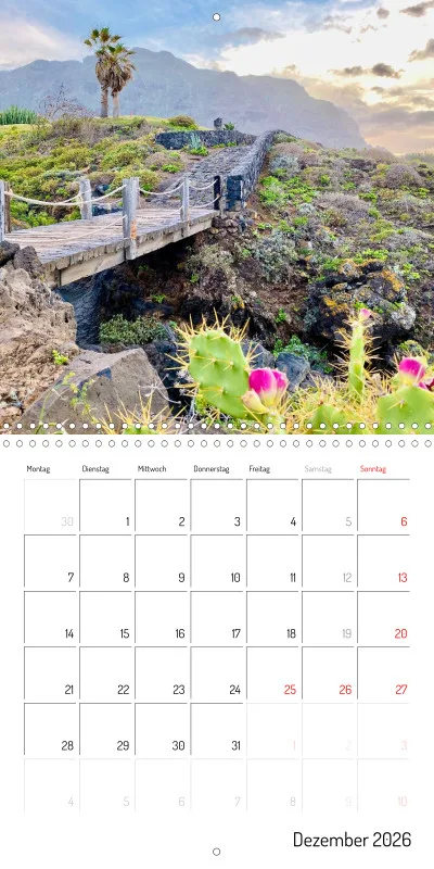 Teneriffa Klappkalender