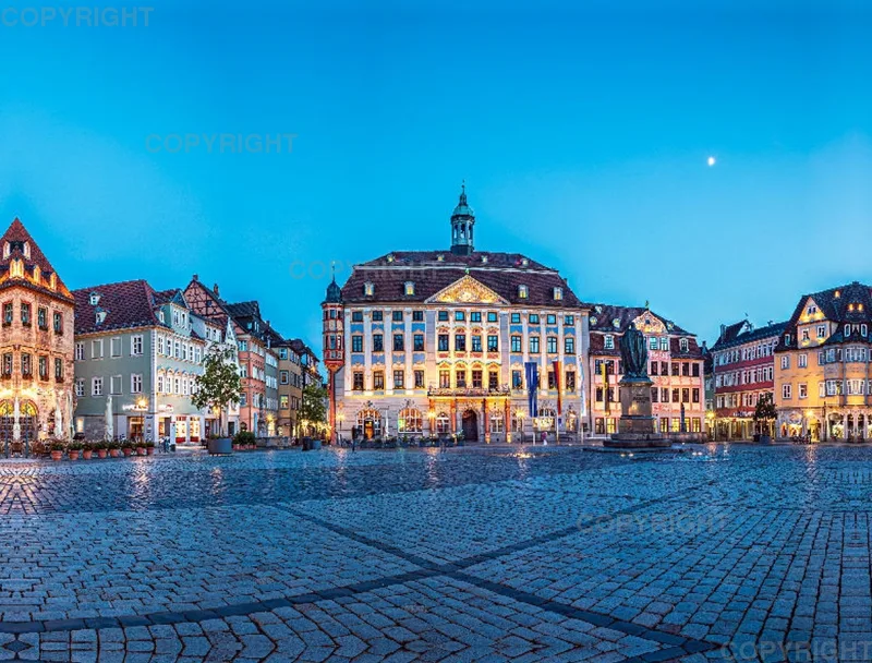 Marktplatz und Rathaus Coburg