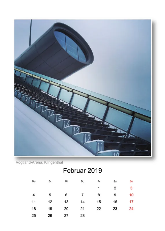 A4 - Vogtland-Kalender 2019 - 14 Seiten - Spiralbindung