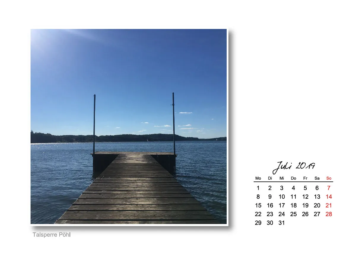 Tischkalender Vogtland 2019 - A5 - Querformat - 14 Seiten - Spiralbindung
