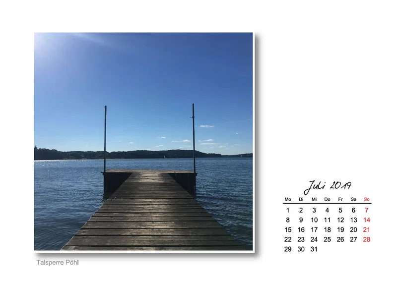 Tischkalender Vogtland 2019 - A5 - Querformat - 14 Seiten - Spiralbindung
