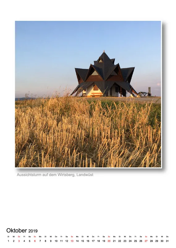 A3 - Vogtland-Kalender 2019 - 14 Seiten - Spiralbindung