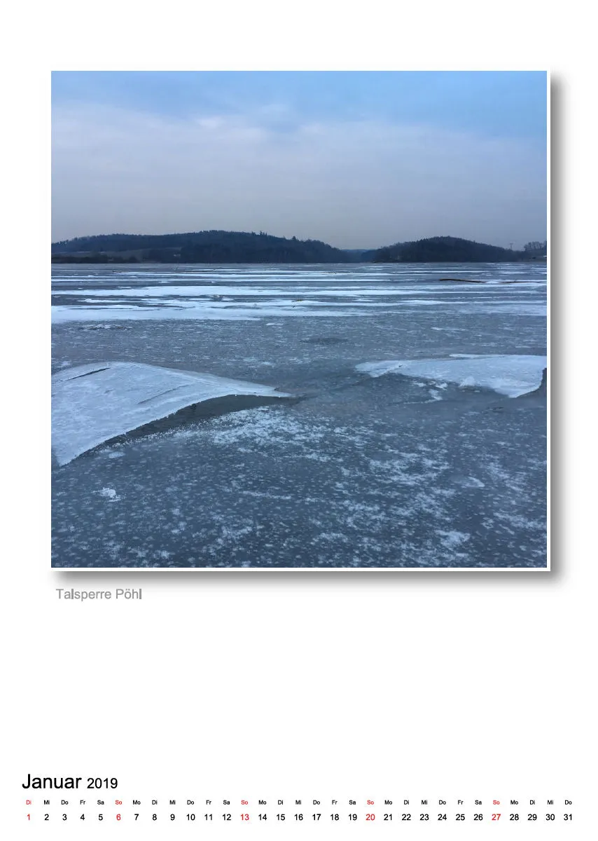 A3 - Vogtland-Kalender 2019 - 14 Seiten - Spiralbindung