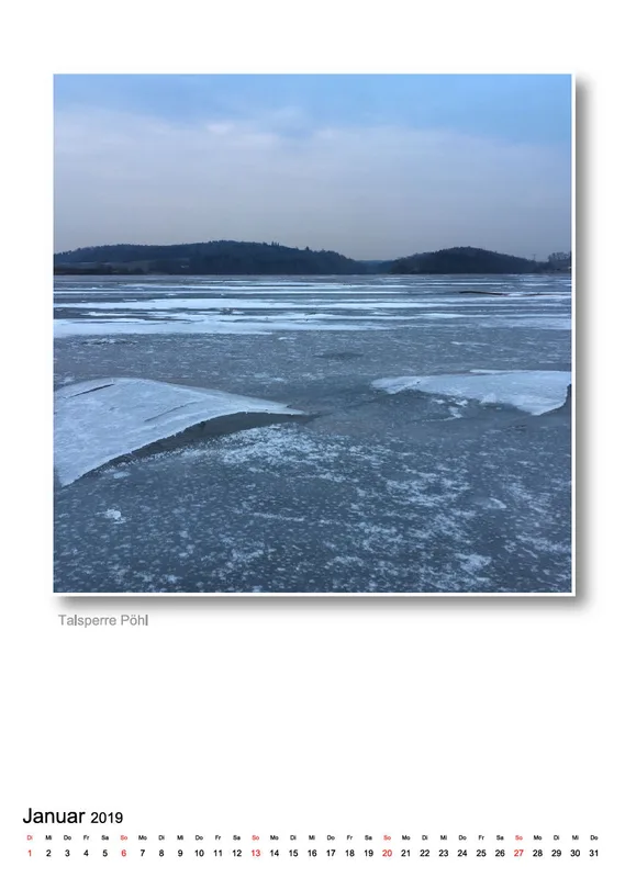 A3 - Vogtland-Kalender 2019 - 14 Seiten - Spiralbindung
