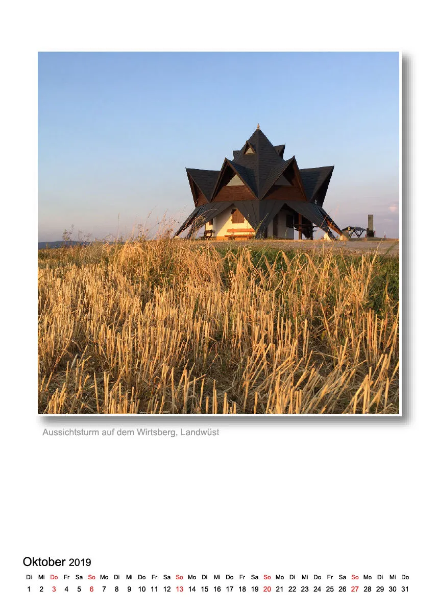 A5 - Vogtland-Kalender 2019 - 14 Seiten - Spiralbindung