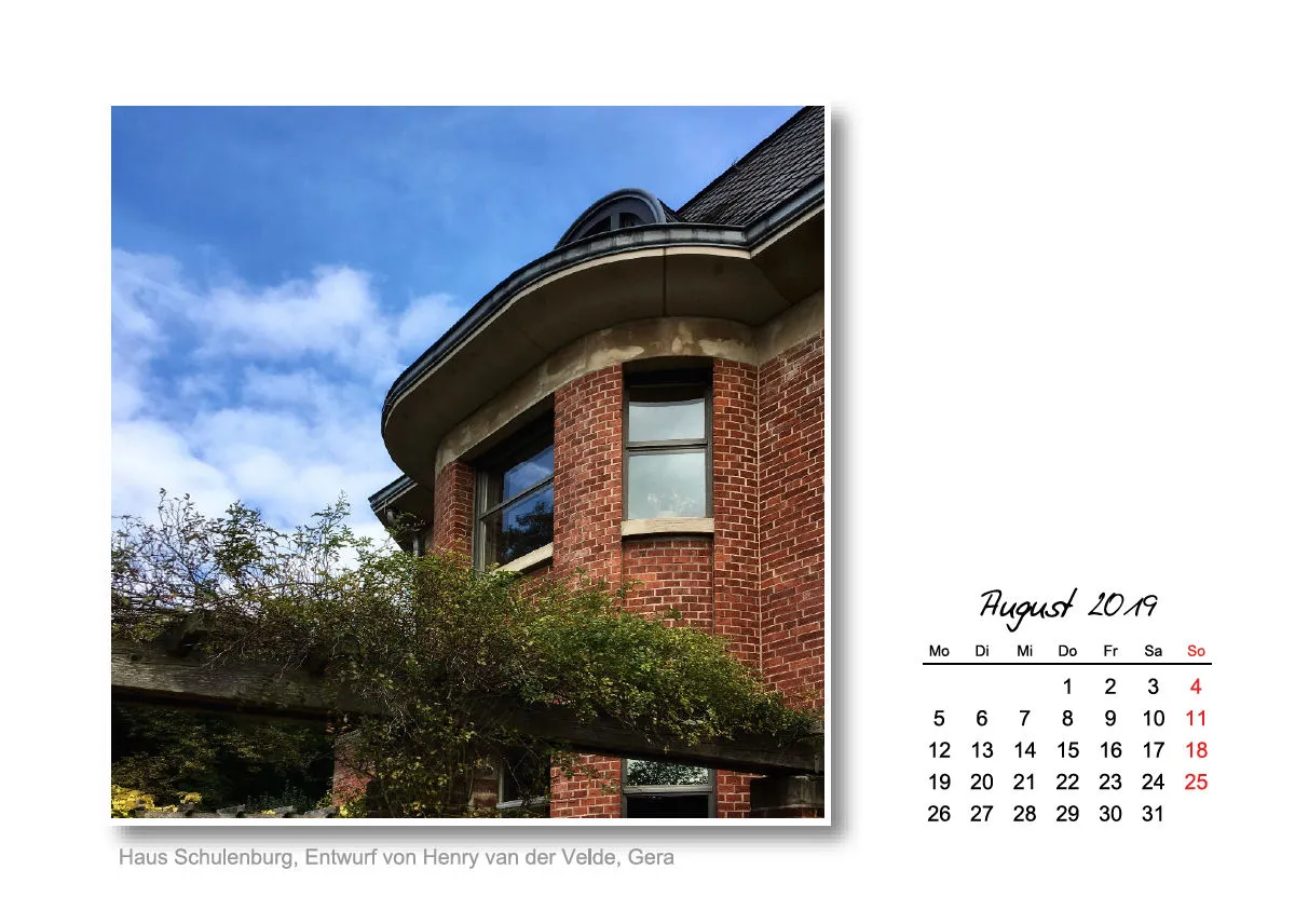 Tischkalender Vogtland 2019 - A5 - Querformat - 14 Seiten - Spiralbindung